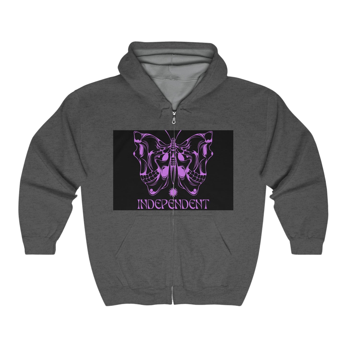 Unisex Heavy Blend™ Full Zip Hooded Butterfly Sweatshirt
