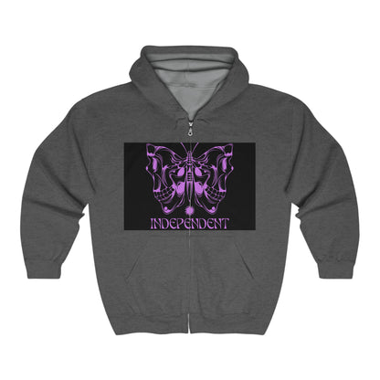 Unisex Heavy Blend™ Full Zip Hooded Butterfly Sweatshirt