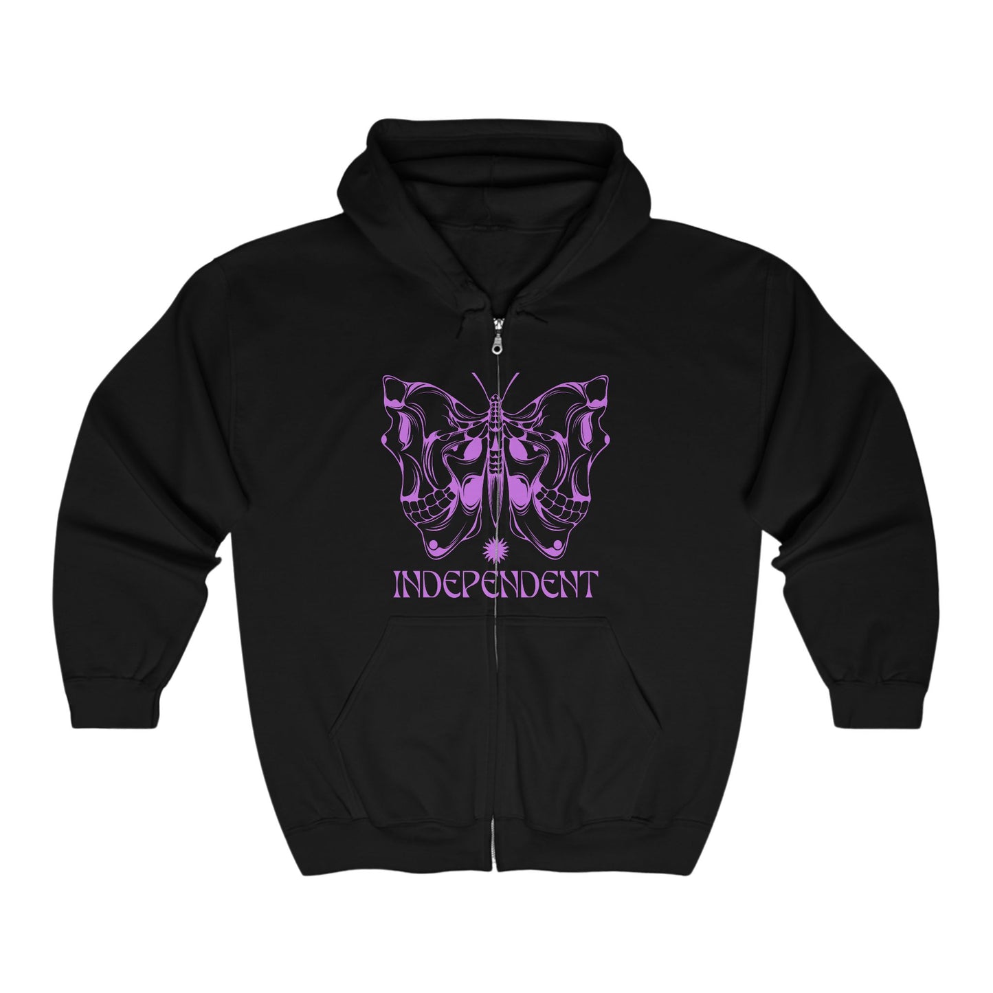 Unisex Heavy Blend™ Full Zip Hooded Butterfly Sweatshirt
