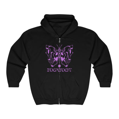 Unisex Heavy Blend™ Full Zip Hooded Butterfly Sweatshirt