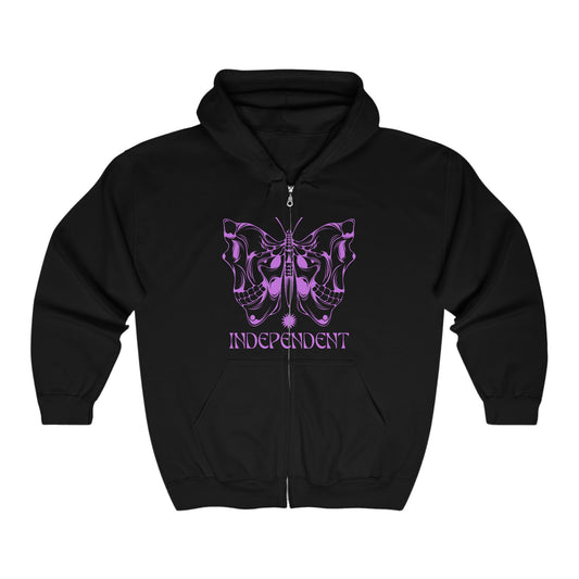 Unisex Heavy Blend™ Full Zip Hooded Butterfly Sweatshirt