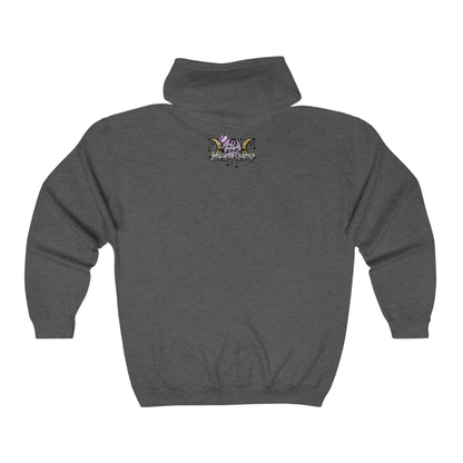 Unisex Heavy Blend™ Full Zip Hooded Butterfly Sweatshirt